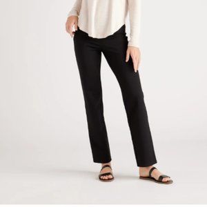 Quince Ultra-Stretch Ponte Pocket Straight Leg Pant XL Tall Black NWT